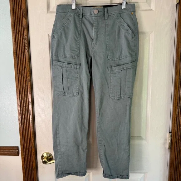 Democracy Cargo Pants AB Tech Utility Stretch Green Size 10